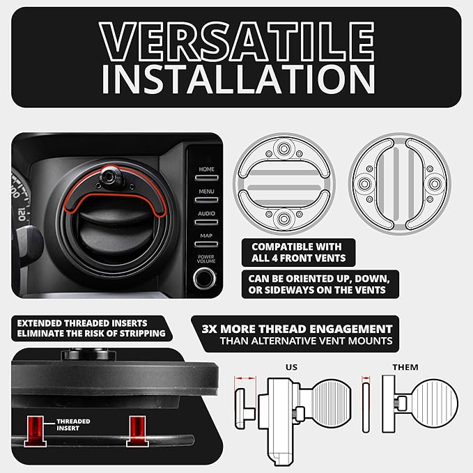 Tackform Link Vent Phone Mount Compatible with 2016-2023 Toyota Tacoma and 2014-2021 Toyota Tundra | Aluminum | Zero Slip | Universal Magnetic Phone Holder | 2" Arm | Green | (NOT MAGSAFE Compatible)