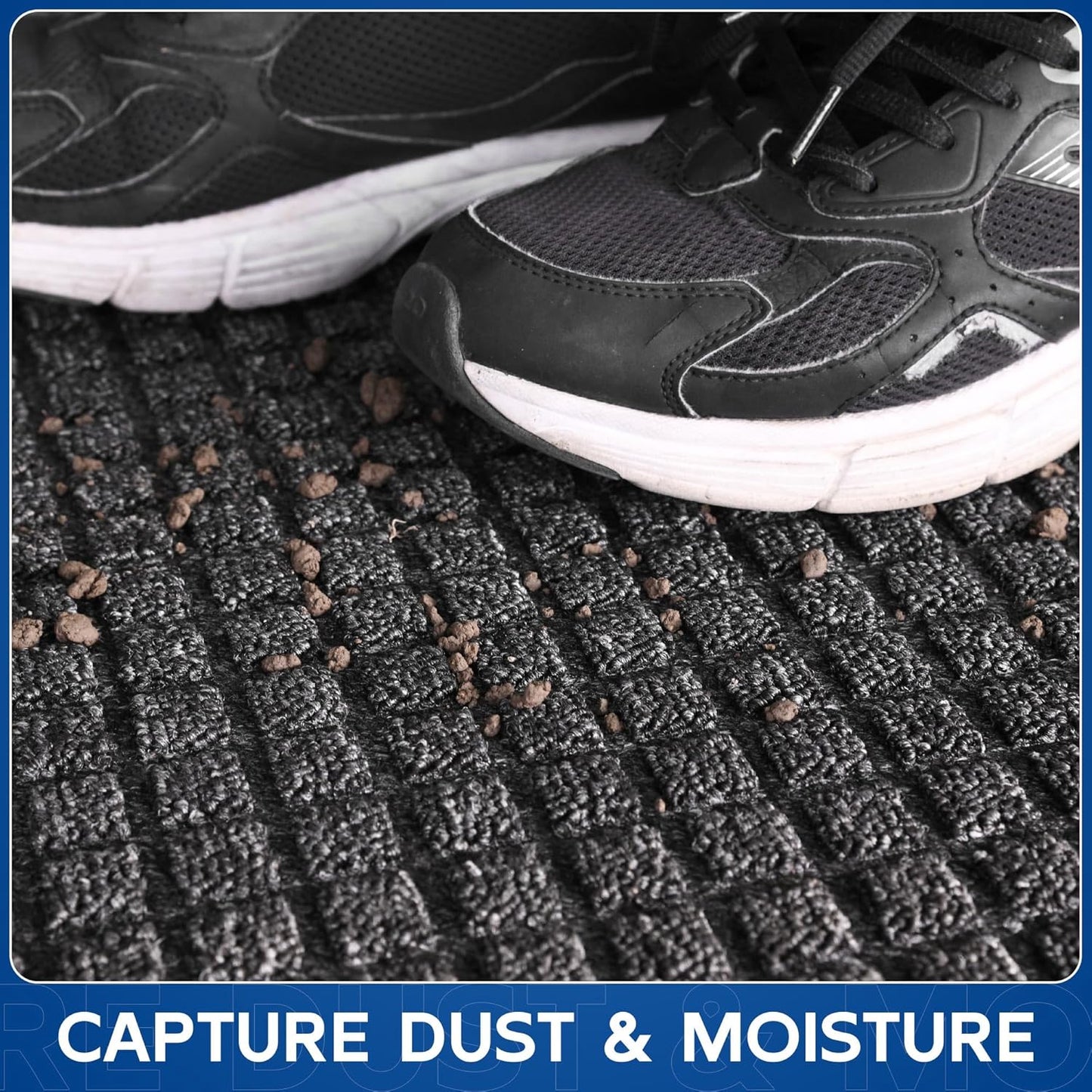 Durable Front Door Mat, 72" x 24" Heavy Duty Indoor Outdoor Doormat for Entryway, Non-Slip Rubber Backing, Stain and Fade Resistant Commercial Floor Mat for Home Office Entry