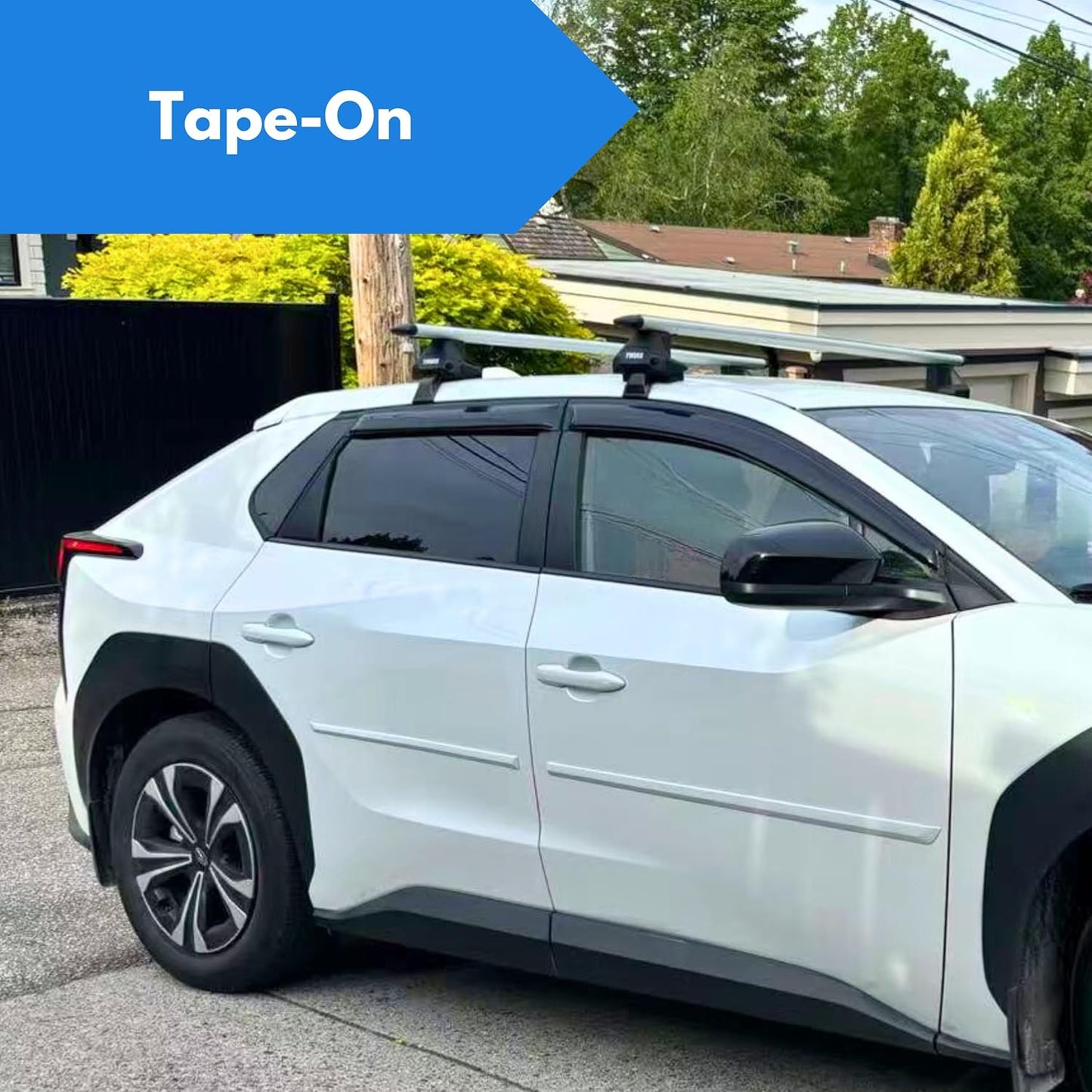 KPY Window Visors Rain Guards for 2021-2025 Chevy Tahoe & GMC Yukon & Cadillac Escalade, Tape-on Window Wind Deflectors Vent Shades, 2021 2022 2023 2024 2025 (Not for XL Model)