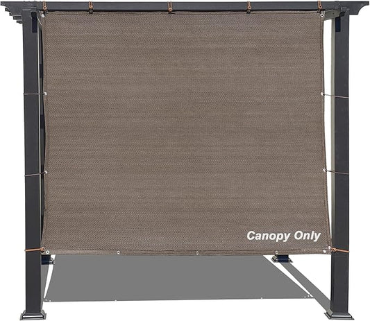 Alion Home Sun Shade Privacy Panel with Grommets and Hems on 4 Sides for Patio, Awning, Window, Pergola or Gazebo - Mocha Brown (10' x 12')