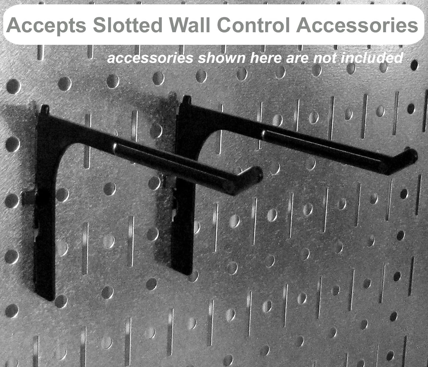 Wall Control Pegboard Organizer 4 ft. Metal Pegboard Standard Tool Storage Kit with Gray Toolboard and White Accessories