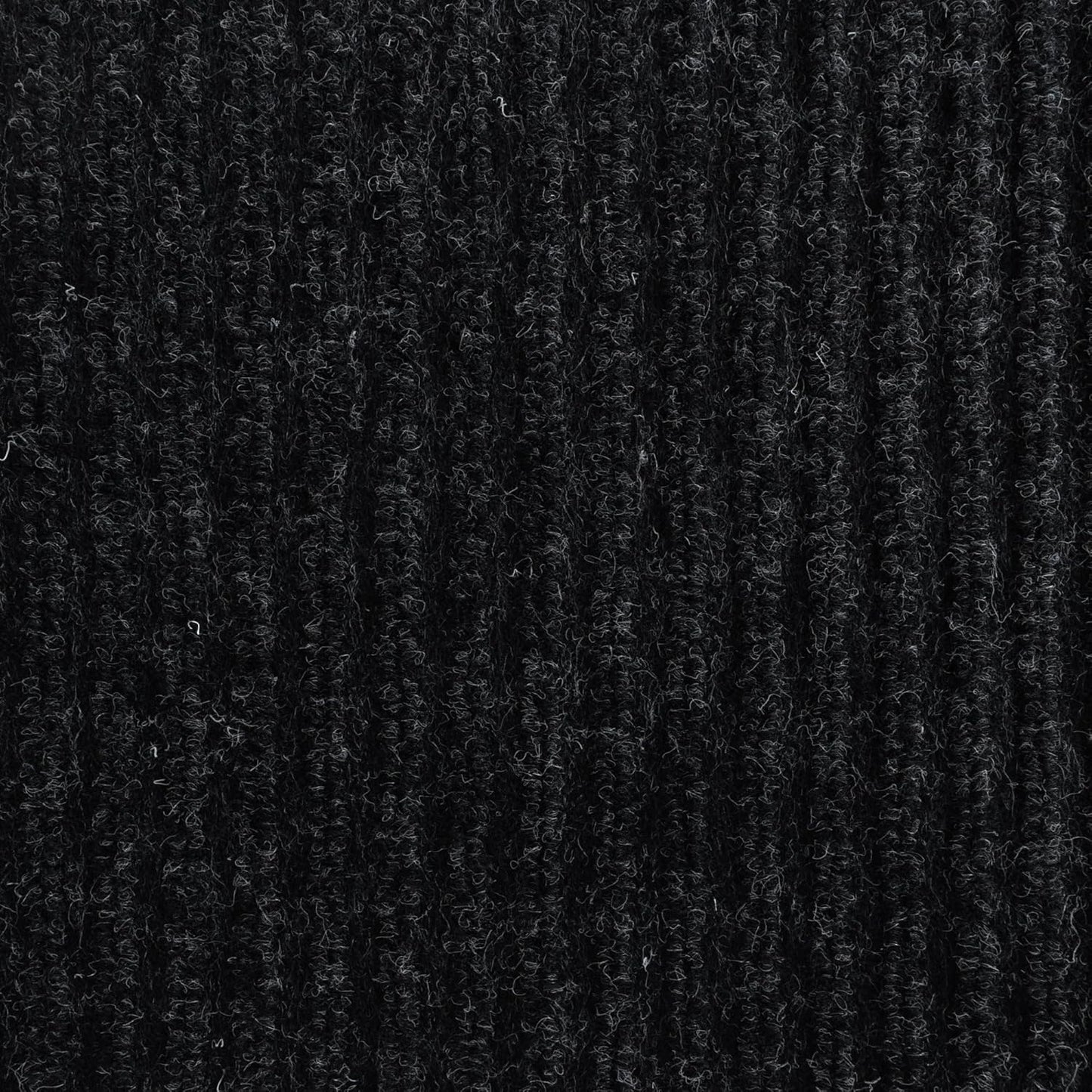iCustomRug Spartan Weather Warrior Indoor/Outdoor Utility Ribbed Carpet Runner with Non-Slip Thermoplastic Rubber Backing, 3ft X 14ft in Black