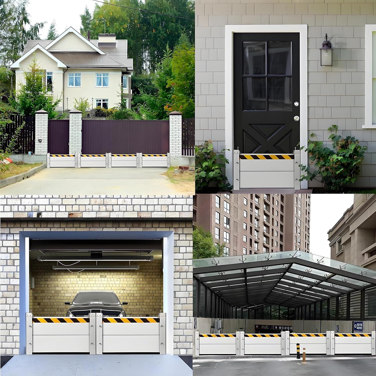 Flood Barriers for Home Exterior,Aluminum Alloy Outdoor Garage Doors Water Barriers for Flooding(H31.5Inch,L5.5FT)