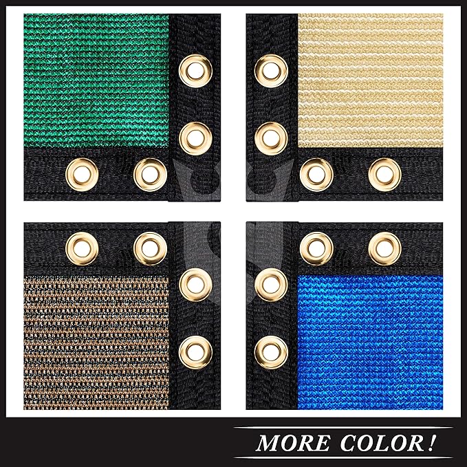 Royal Shade Custom Size 5' x 198' Green Fence Privacy Screen Windscreen Cover Netting Mesh Fabric Cloth - Cable Zip Ties Included (We Make Custom Size)
